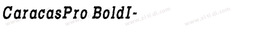 CaracasPro BoldI字体转换
